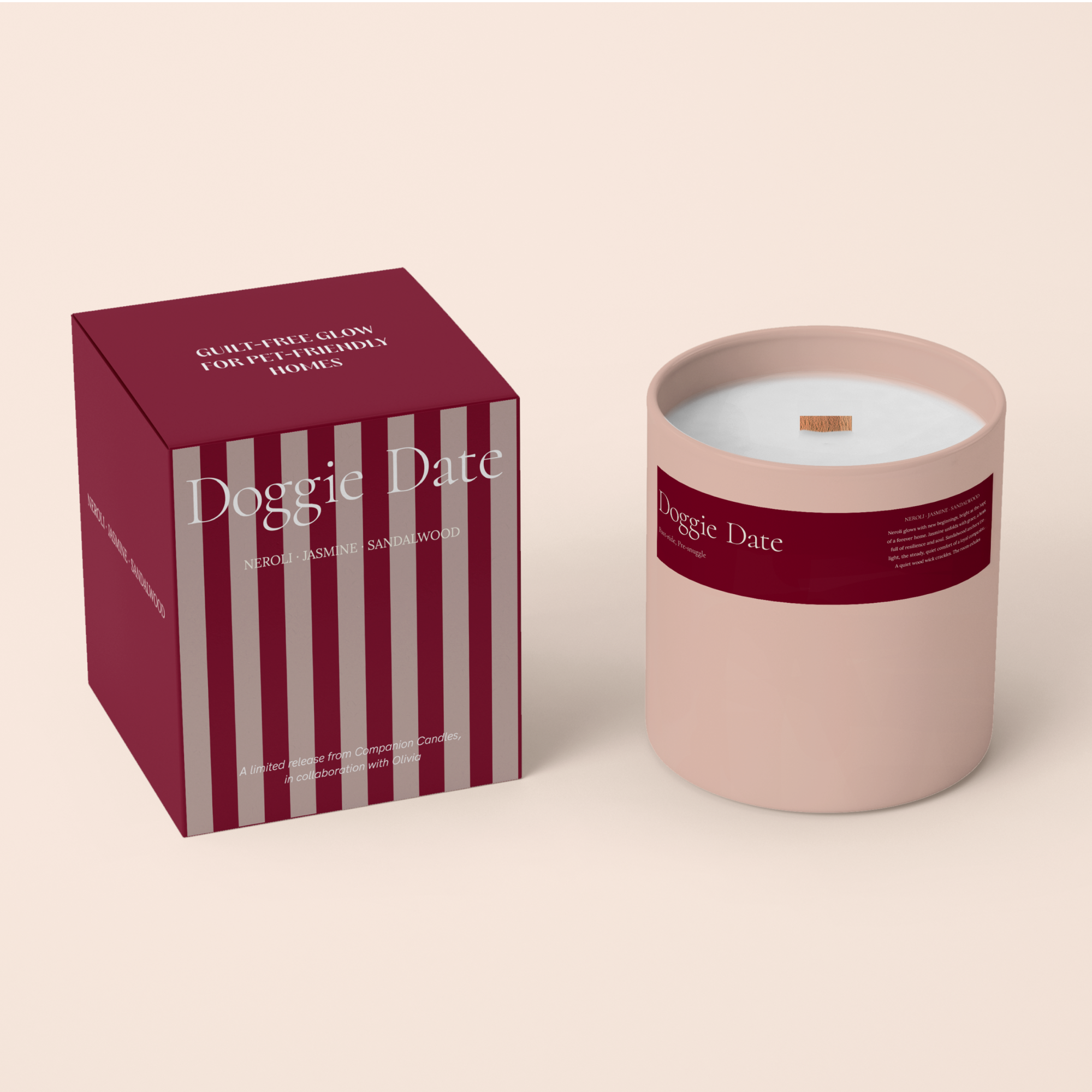 Doggie Date Candle By Olivia Amato